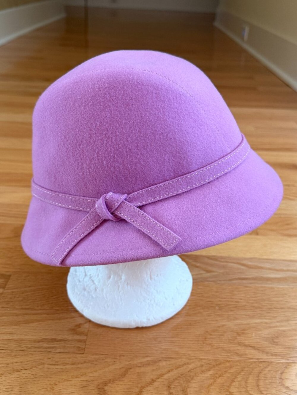 NWT August Lavender 100% Wool Cloche Hat